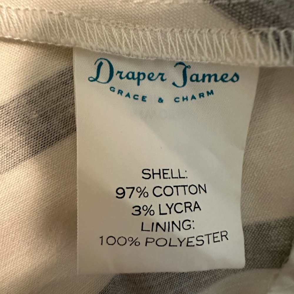 Draper James navy and white striped ALine Nautical shift sundress size 8 - Picture 7 of 10